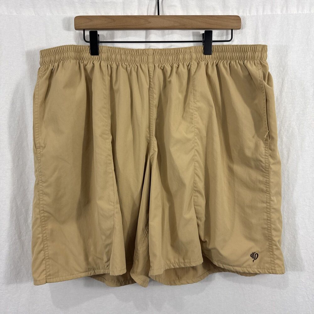 Duck Camp Mens Sz 2XL 7in Tan Scout Shorts Outdoor Hiking Camping Granola